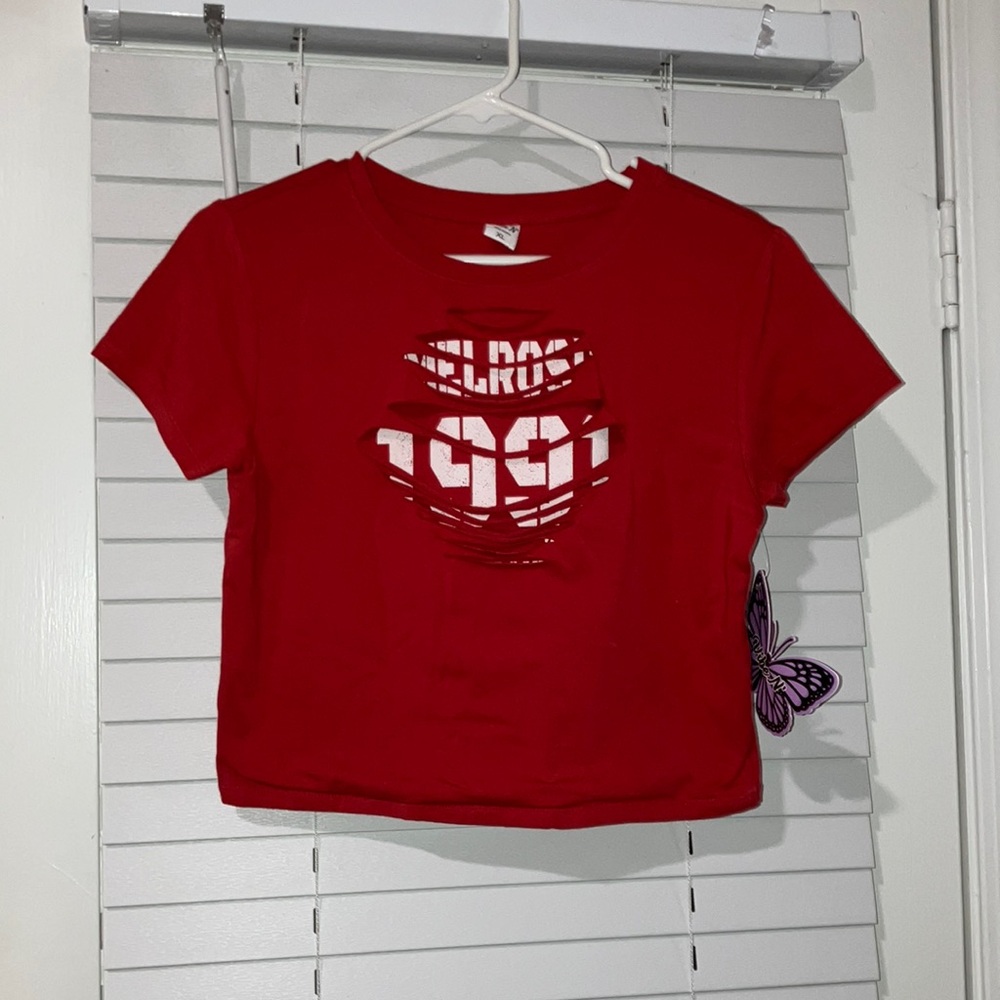 Melrose Red Crop Top-OS!